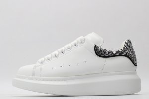 ALEXANDER MCQUEEN White & Black Studded Oversized Sneakers