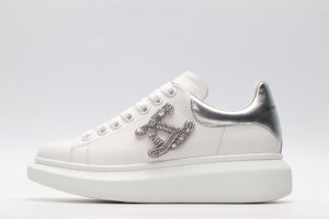 ALEXANDER MCQUEEN oversized sneakers with silver heel