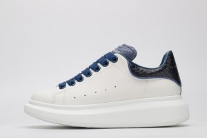 Alexander McQueen White & Black Croc Oversized Sneakers