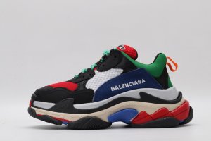 Designer SneakersBalenciaga Wmns Triple S Trainer 'Black Blue Red