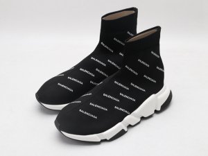 Balenciaga Speed Trainer Mid Logo Print