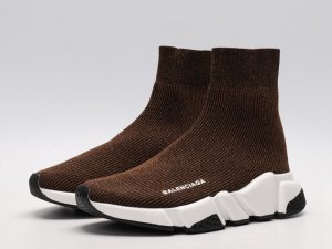 Balenciaga Wmns Speed Trainer Mid Triple Brown