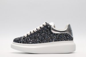 ALEXANDER MCQUEEN Shell glitter lace-up sneaker