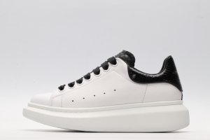 Alexander McQueen White & Black Python Oversized Sneakers