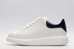 ALEXANDER MCQUEEN White & Blue Oversized Sneakers