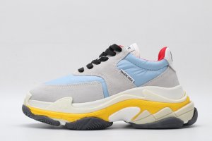 Designer Sneakers Balenciaga Wmns Triple S Trainer 'Gray Blue orange