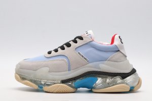 Designer Sneakers Balenciaga Wmns Triple S Trainer BALENCIAGA Gray Blue