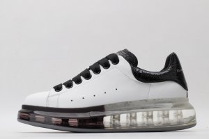 ALEXANDER MCQUEEN White & Black Python Oversized Sneakers