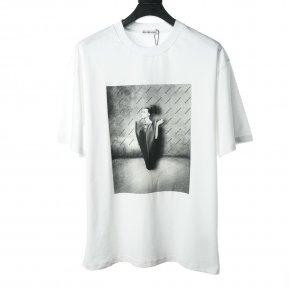 Balenciaga 1961s retro vintage high-definition portrait print short sleeve