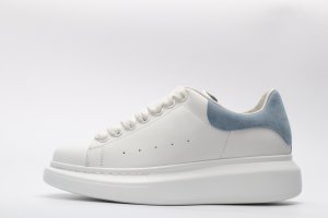 ALEXANDER MCQUEEN White & Blue Oversized Sneakers