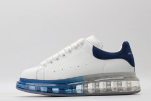 ALEXANDER MCQUEEN white & blue oversized sneakers