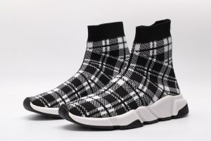 Balenciaga Wmns Speed Trainer Mid Grey White Black