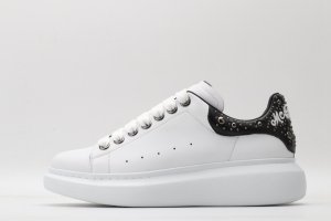 ALEXANDER MCQUEEN White calf leather lace-up sneaker