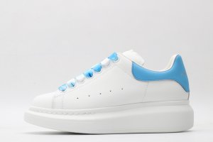 ALEXANDER MCQUEEN oversized sneakers with sky blue heel