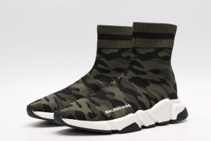 Balenciaga Speed Trainer Black with Green