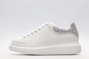 ALEXANDER MCQUEEN White & Silver Tiny Dancer Oversized Sneakers