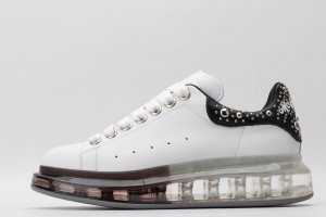 ALEXANDER MCQUEEN White Studded Logo Oversized Sneakers