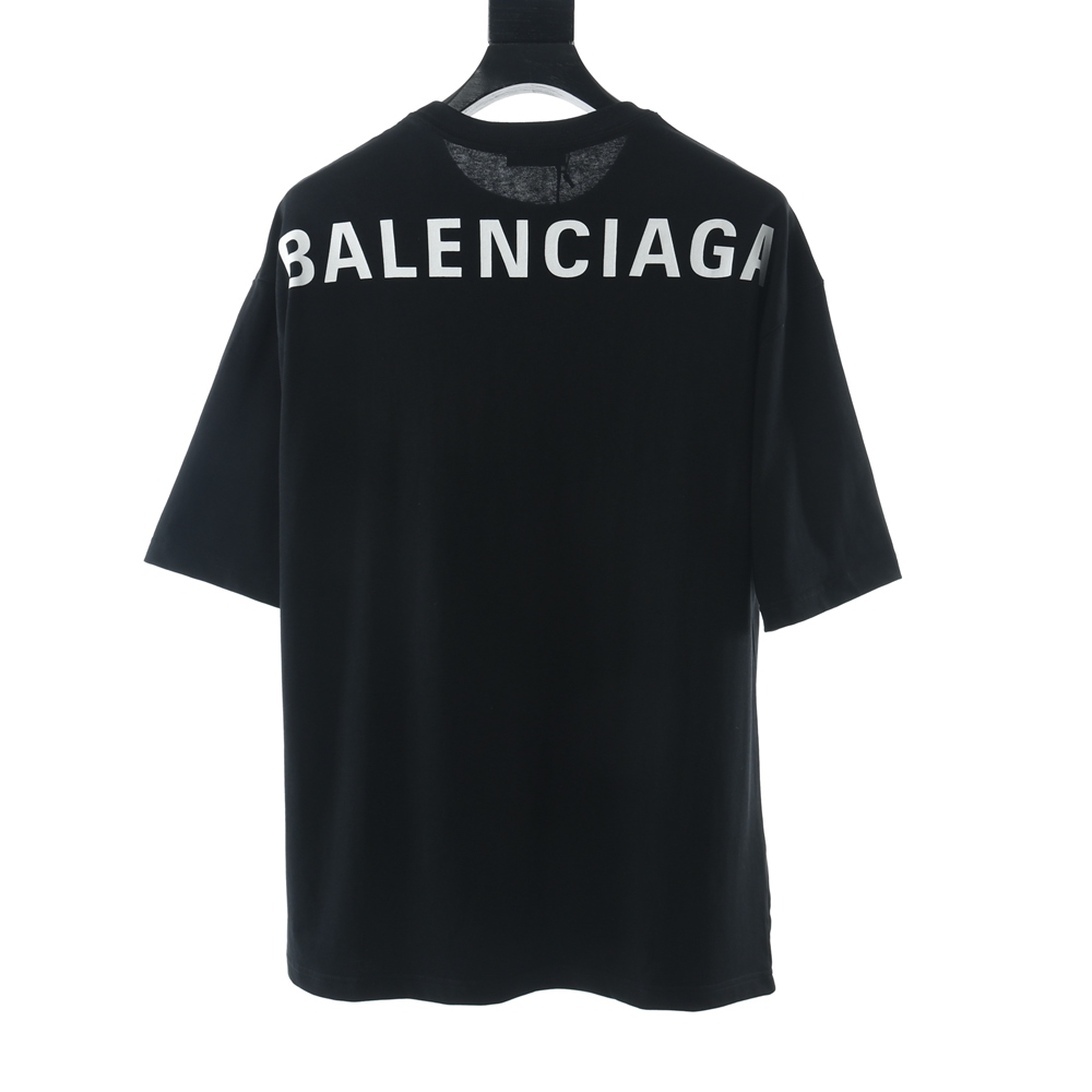 Balenciaga BLCG 20ss black back letter short sleeve